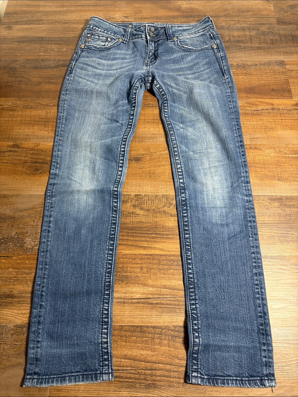Miss Me Women's Skinny Jeans in Faded Blue Wash